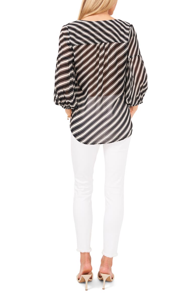 Vince Camuto Amalfi Stripe Crossover Blouse, Alternate, color, 