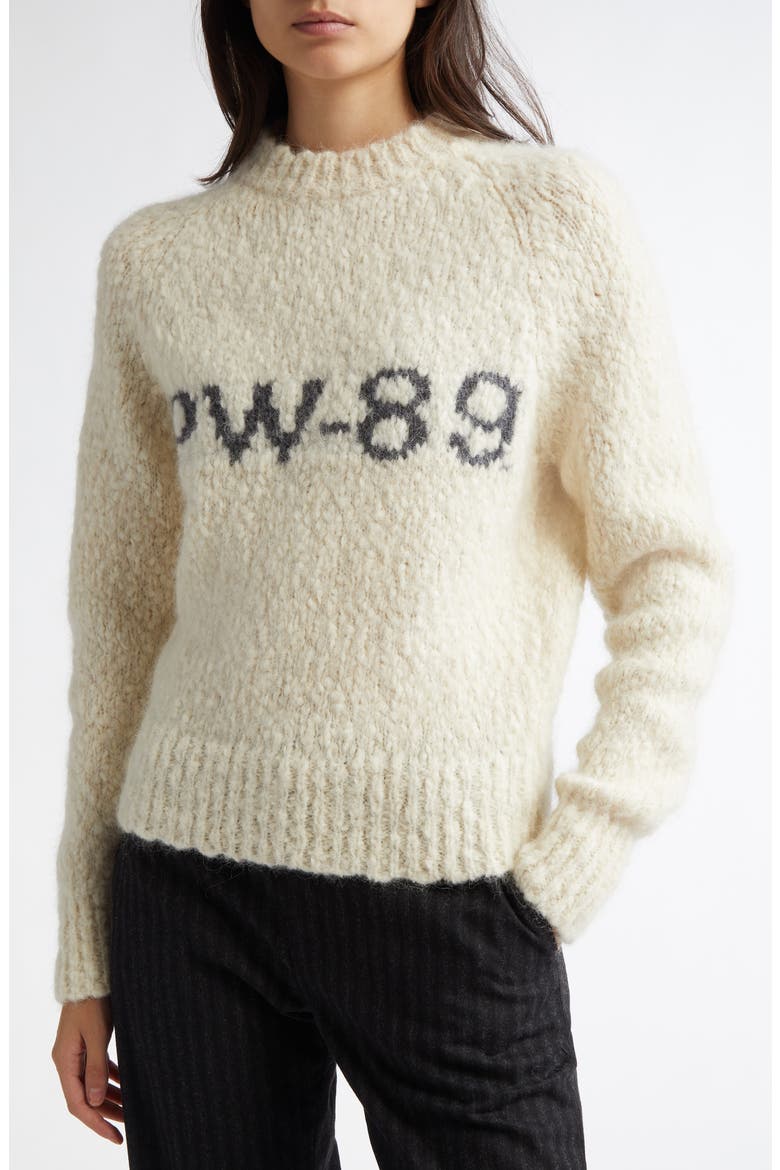 Solo Graphic Sweater, Alternate, color, ECRU