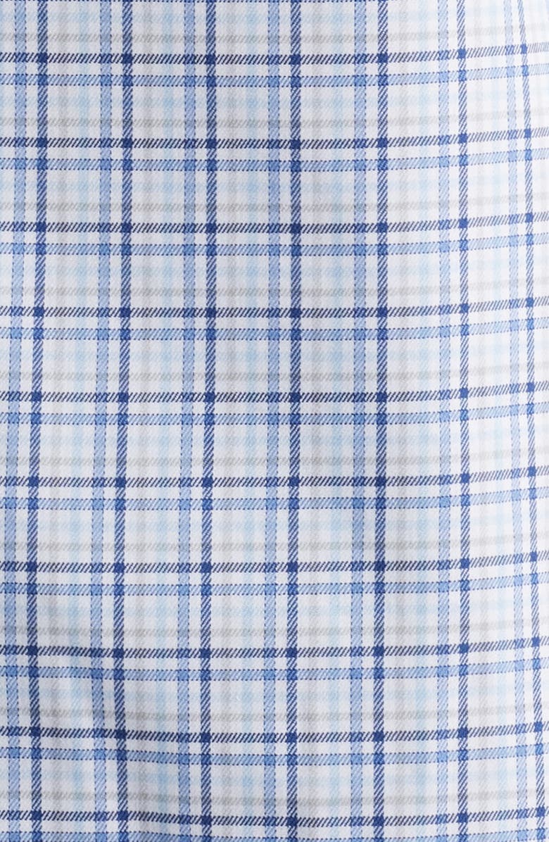 Peter Millar Albert Crown Lite Check Performance Button-Down Shirt, Alternate, color, Blue Freesia
