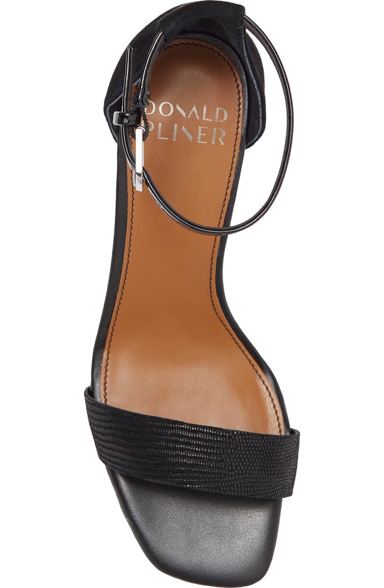 Donald Pliner Priyah Lizard Print Suede Sandal, Alternate, color,