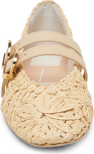 Dolce Vita Baylee Sunflower Raffia Flat (Women) | Nordstrom