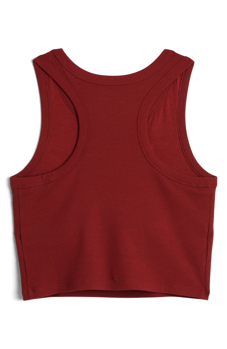 TomboyX Rib Longline Sports Bra, Alternate, color, Burgundy