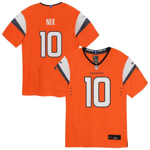 Preschool Nike Bo Nix Orange Denver Broncos Team Player Game Jersey