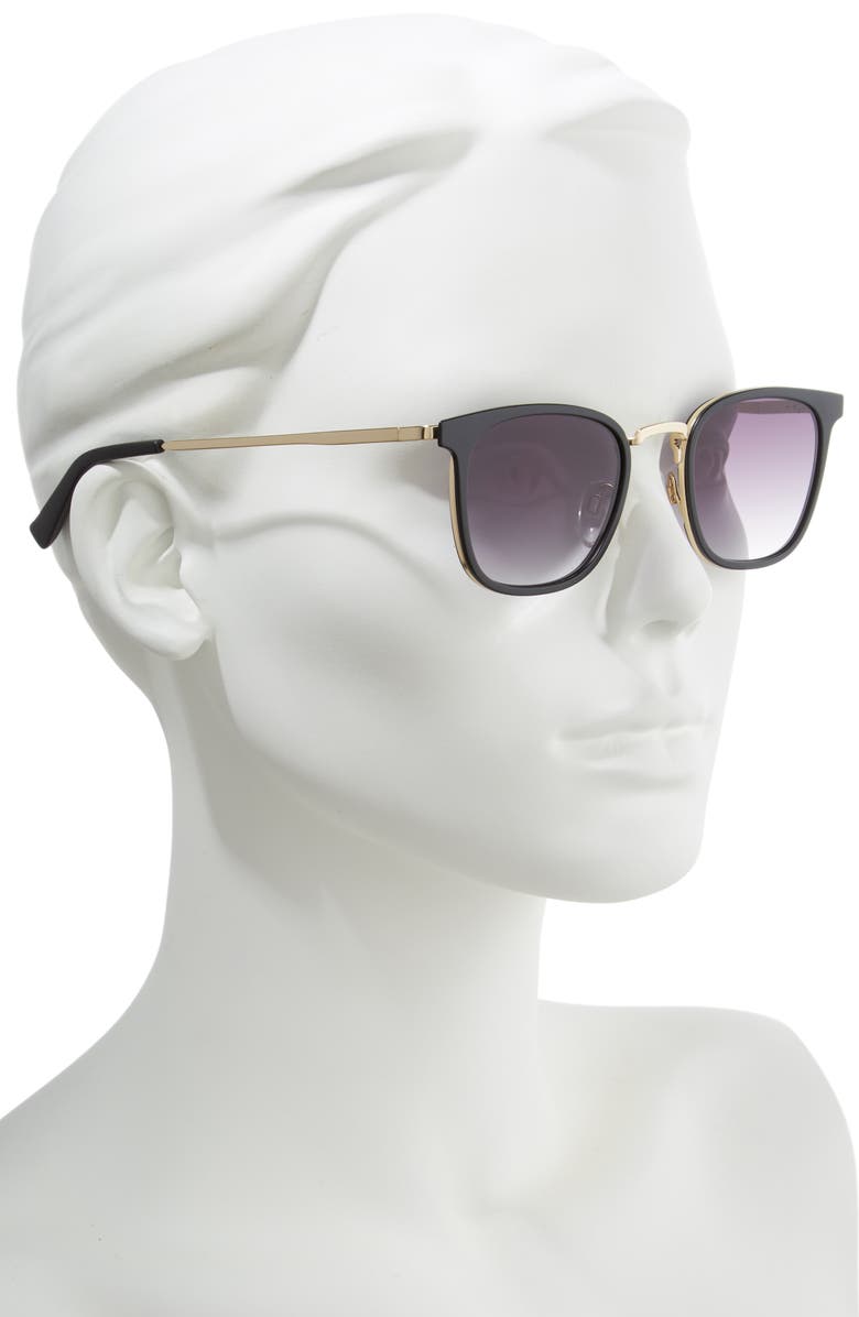 Le Specs 49mm Horn Rim Sunglasses, Alternate, color, 