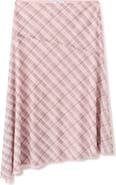 MANGO Checked Asymmetric Skirt