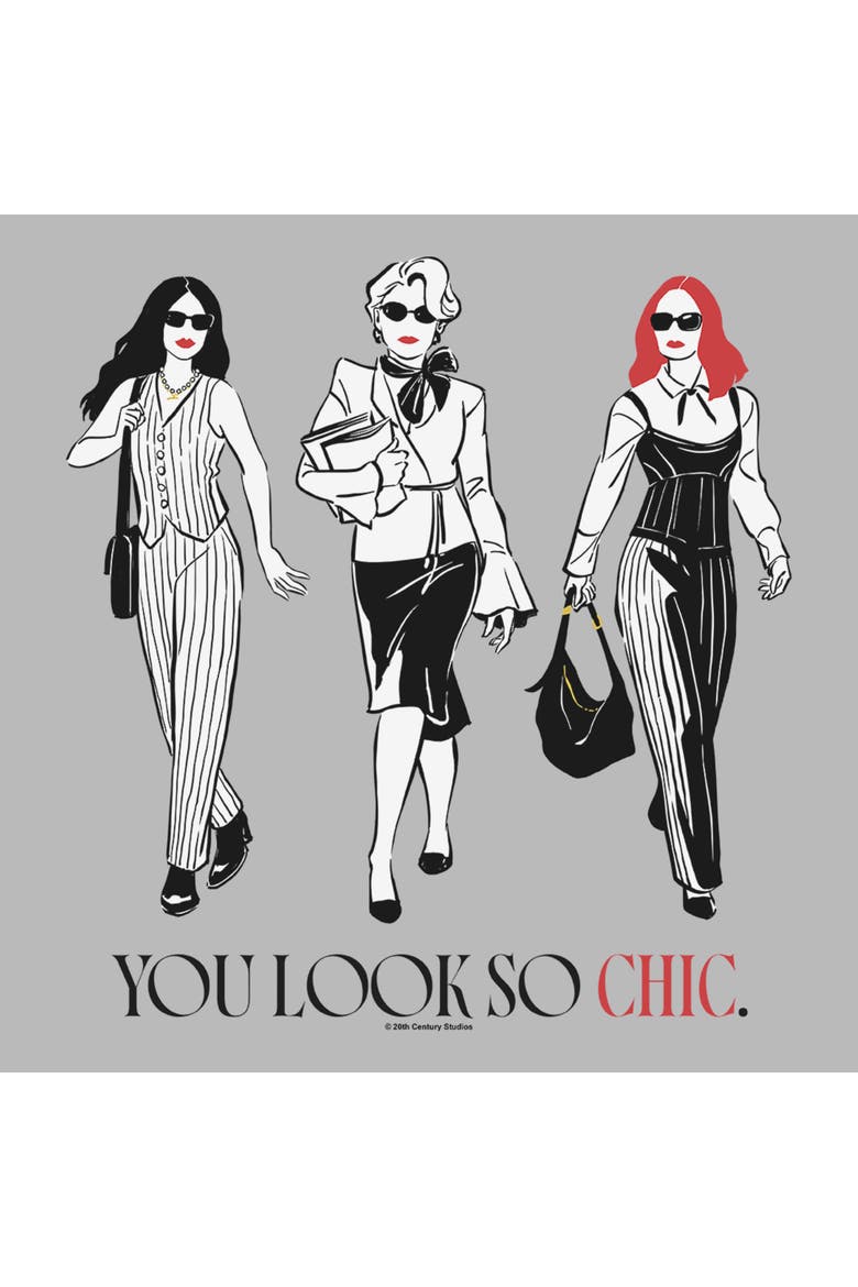 Men's The Devil Wears Prada 2 You Look So Chic Trio  Graphic T-Shirt, Alternate, color, Ice Grey