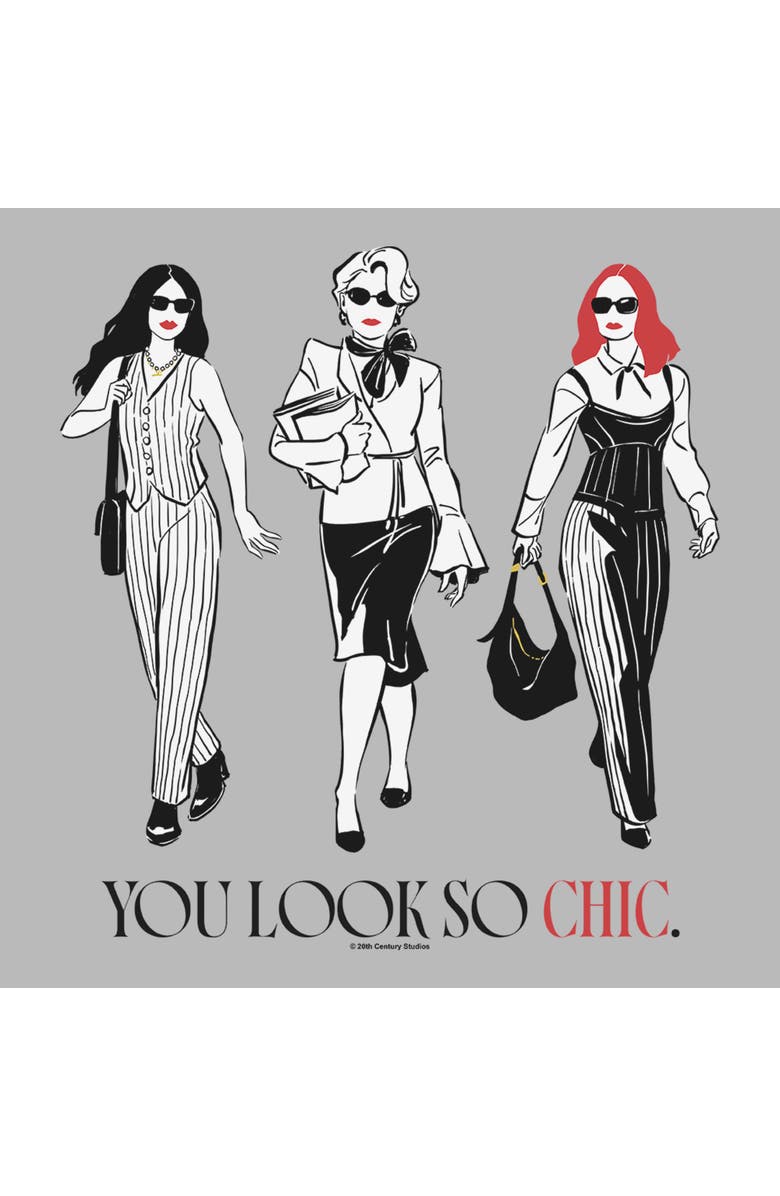 The Devil Wears Prada 2 Men's The Devil Wears Prada 2 You Look So Chic Trio Graphic T-Shirt, Alternate, color, Ice Grey