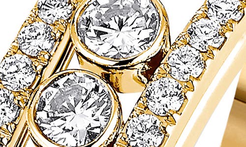 Messika Move Noa Pavé Diamond Band Ring In Yellow Gold