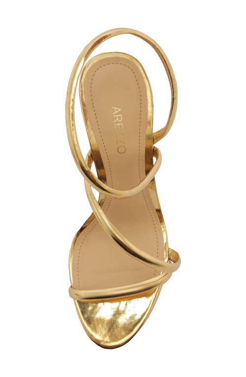 Arezzo Mikayla Stiletto Sandal In Gold