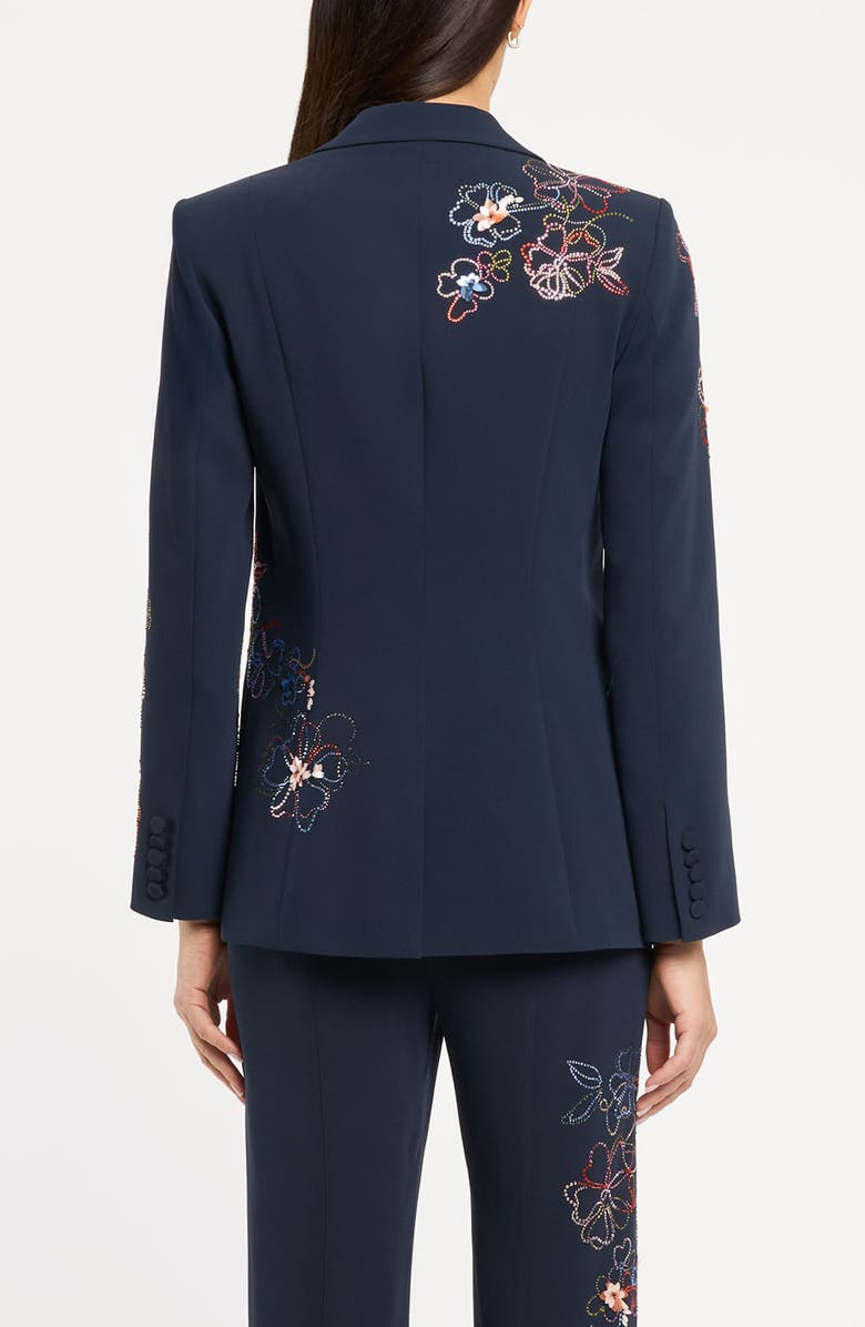 Cinq à Sept Karlie Blooming Linework Embellished Blazer, Alternate, color, Navy Multi