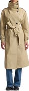 Avec Les Filles Belted Cotton Blend Trench Coat