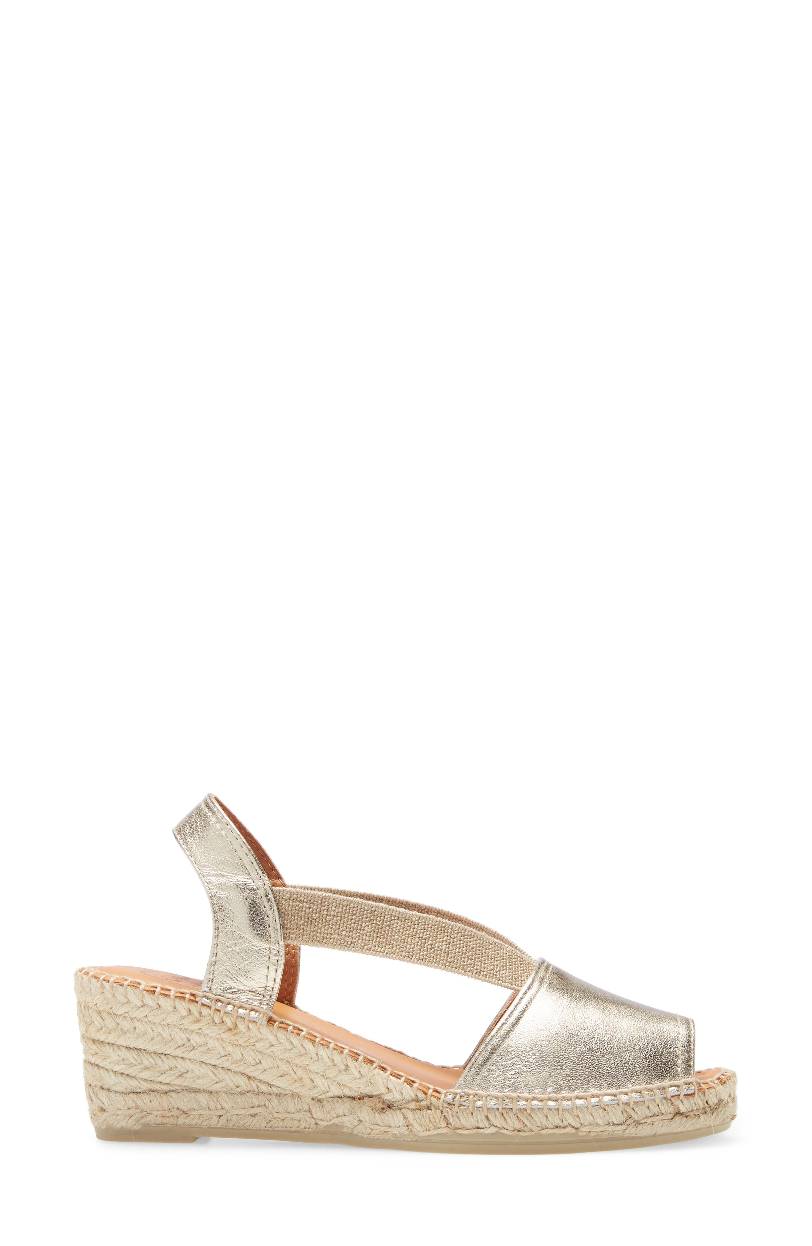 Teide Espadrille Sandal, Alternate, color, PLATINUM LEATHER
