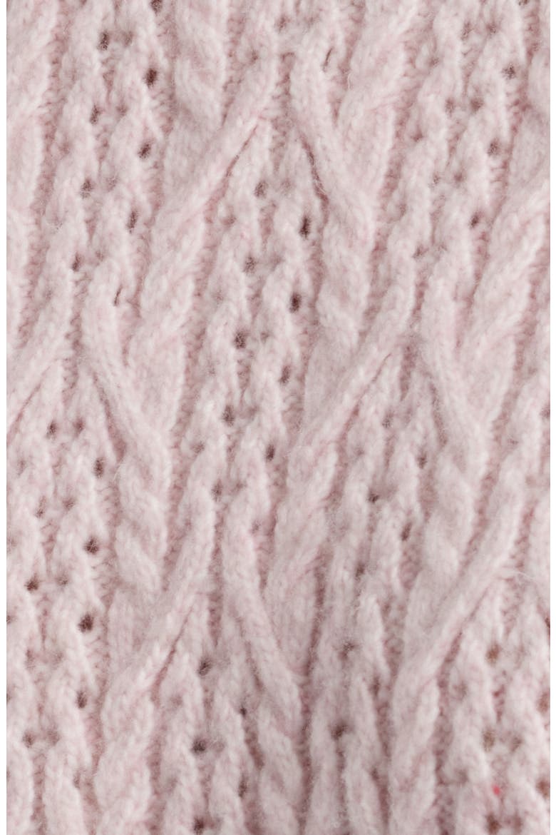 Mason Cable Short Sleeve Sweater, Alternate, color, PALE LILAC