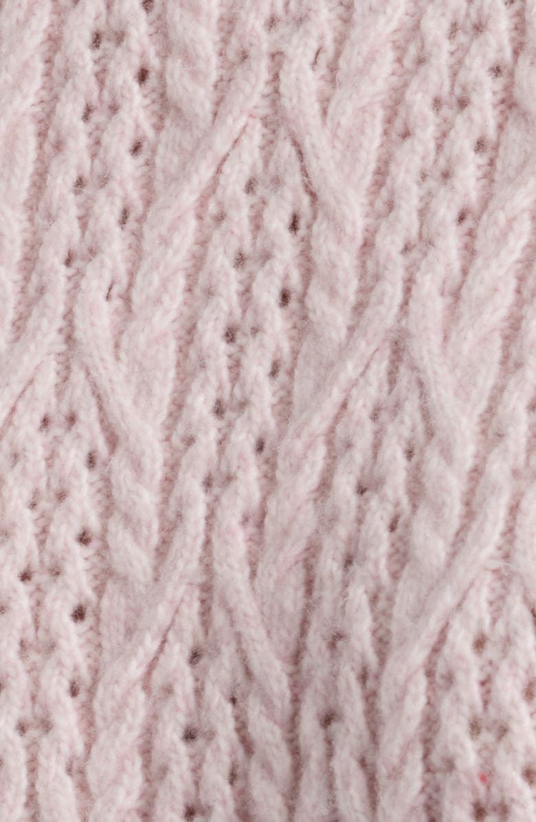 525 america Mason Cable Short Sleeve Sweater, Alternate, color, Pale Lilac