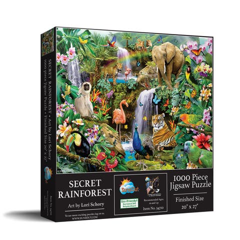 Secret Rainforest 1000 piece Jigsaw Puzzle for Adults