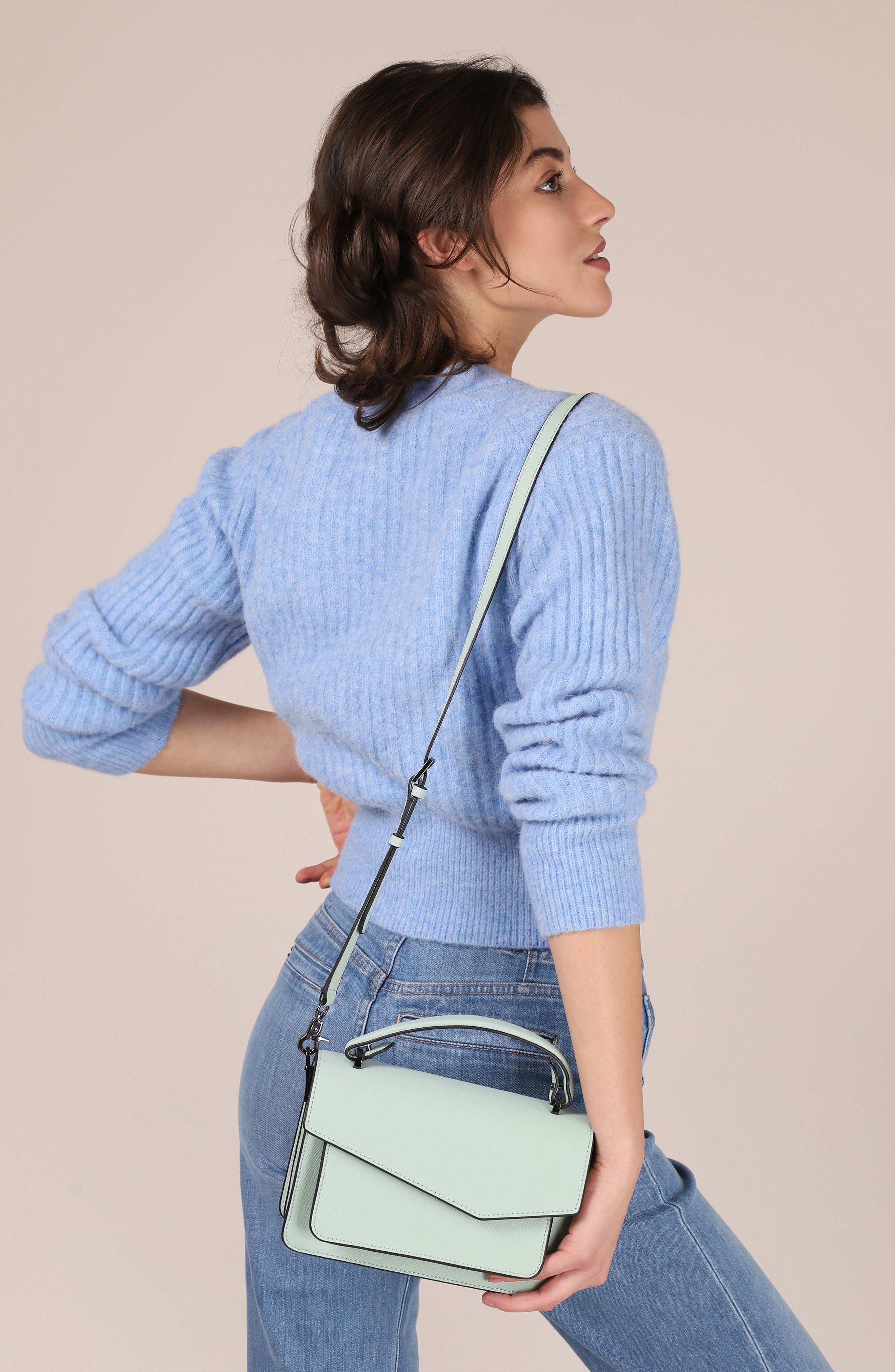 Cobble Hill Colorblock Leather Crossbody Bag, Alternate, color, SOFT SAGE