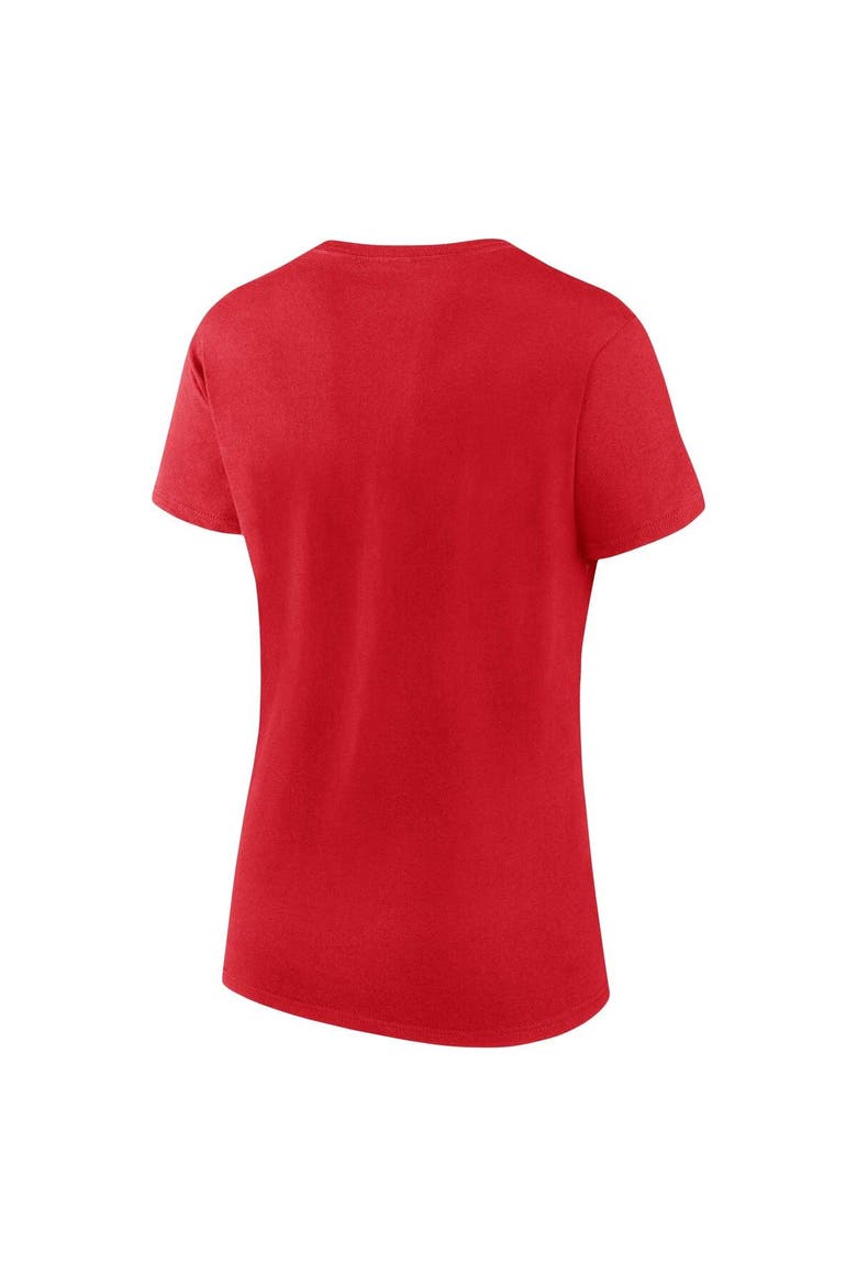 Women's Fanatics Branded Red Washington Nationals Logo Fitted T-Shirt, Alternate, color, Red