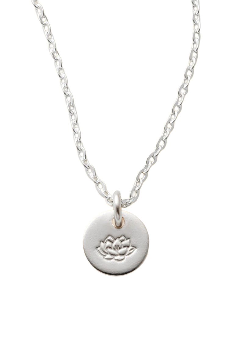 July Birth Flower Necklace, Main, color, Silver