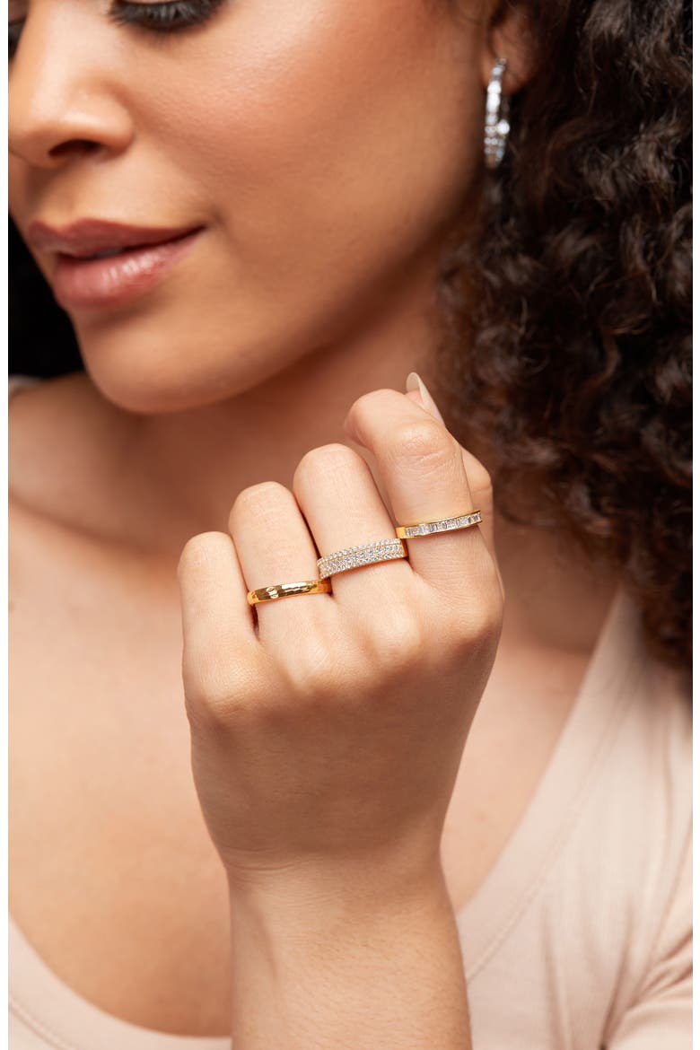 Gatsby Diamond Stacking Ring (Nordstrom Exclusive), Alternate, color, 18KY