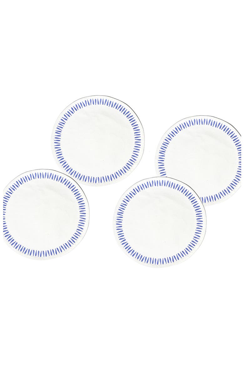 Iris Blue Drop Round Placemat Set of 4, Main, color, Blue
