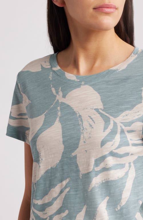 Sanctuary The Perfect Geo Print Cotton Blend Knit Top In Greener Pa