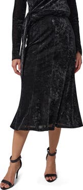 Donna Karan New York Stretch Velvet Midi Skirt
