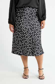 Renee C Polka Dot Print Maxi Skirt