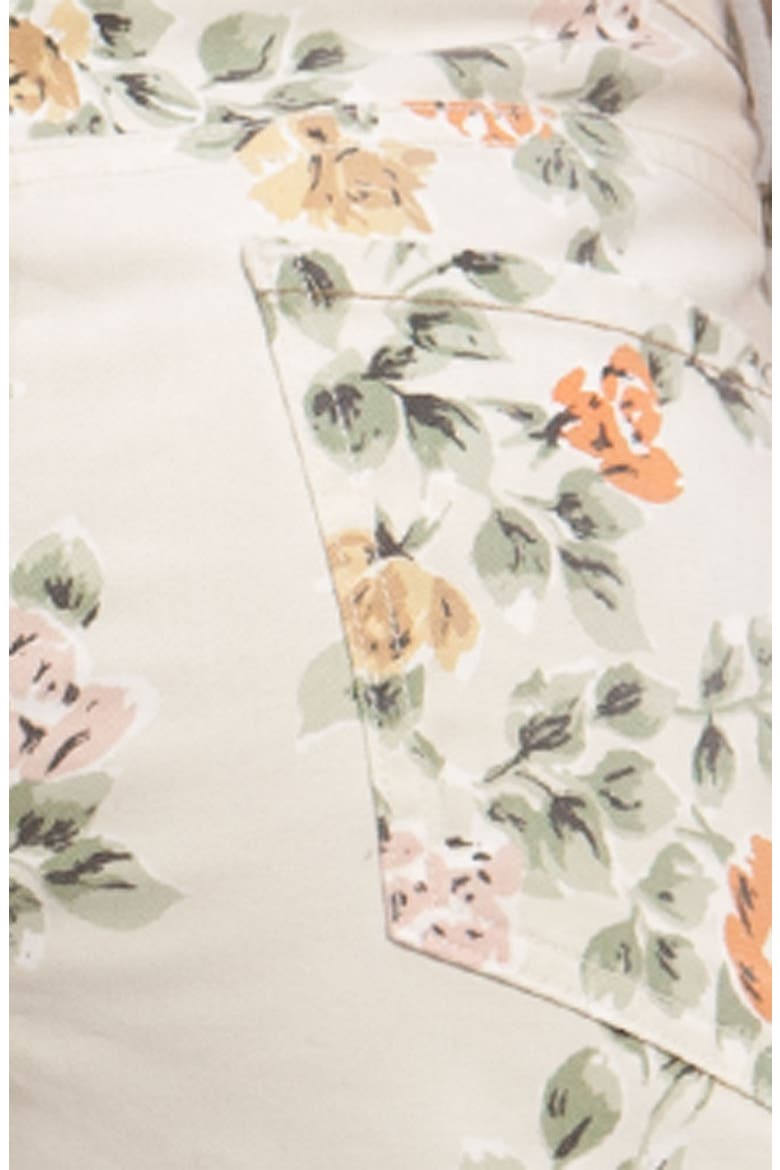 'Mandy' High Waist Slim Leg Floral Print Jeans, Alternate, color, NATURAL PETITE ROSE