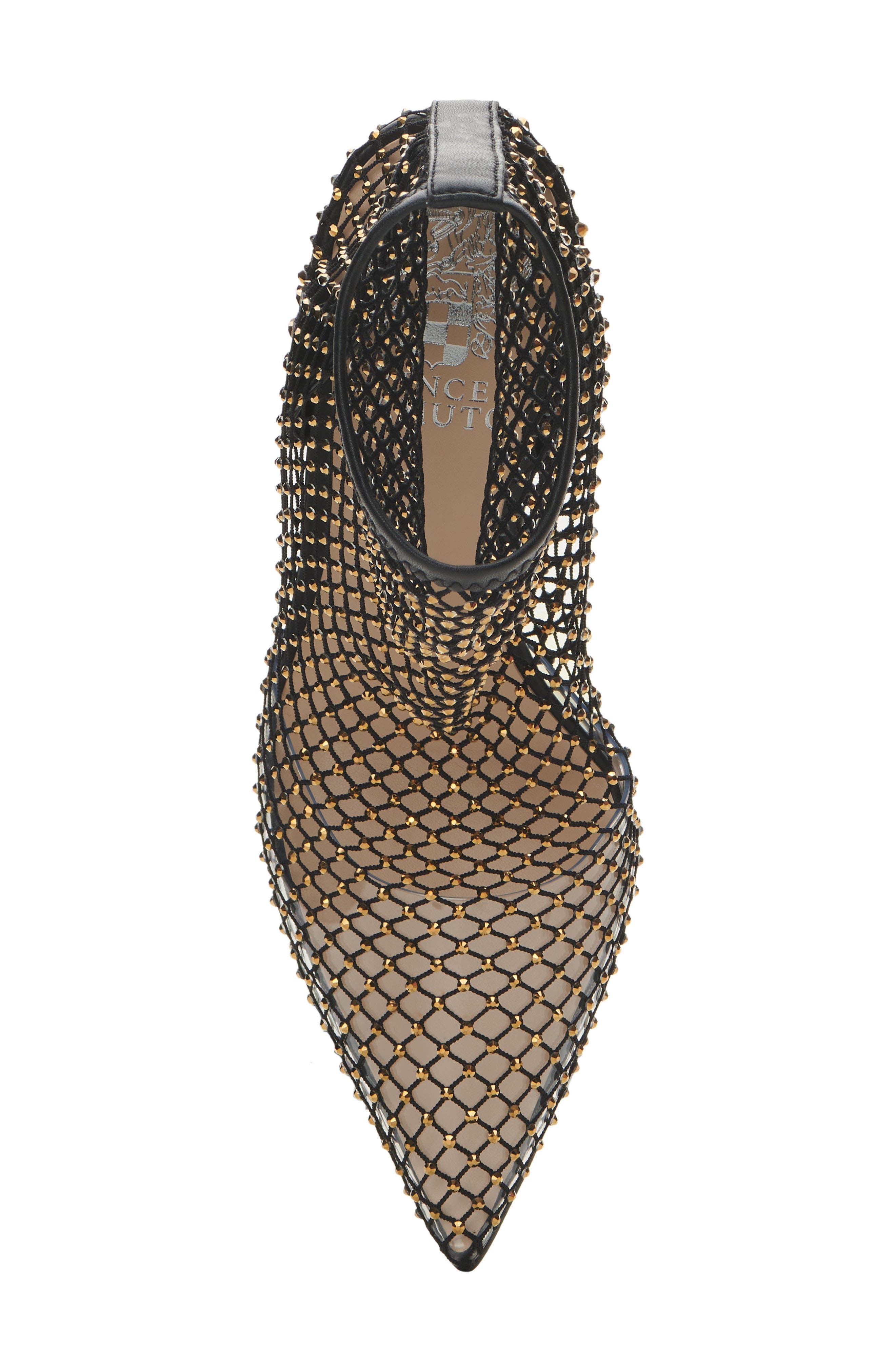 Vince Camuto Kiskia Fishnet Pointy Toe Bootie, Alternate, color, 