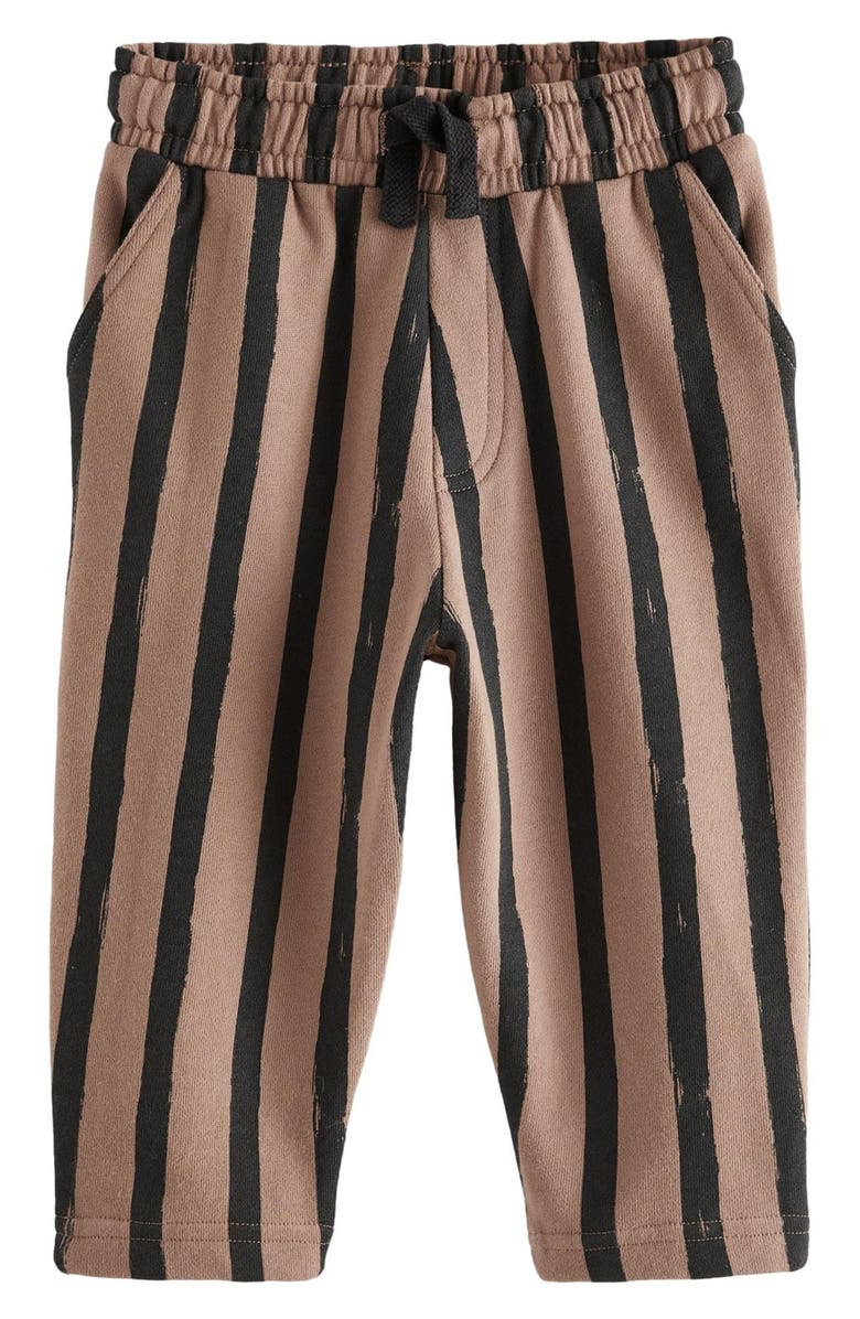 NEXT Kids' Vertical Stripe Cotton Sweatpants, Main, color, Brown