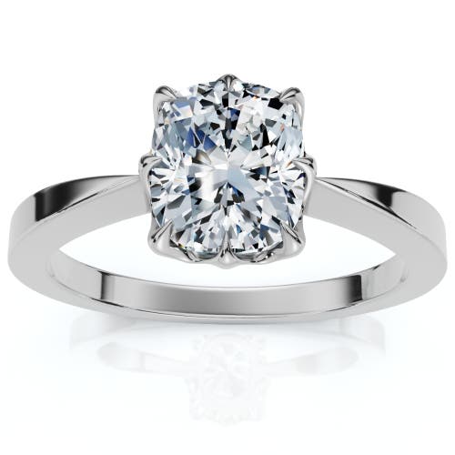 Bliss Diamond 1 1/2ct Cushion Solitaire Diamond Engagement Ring 14k Gold Lab Grown In 14k White Gold