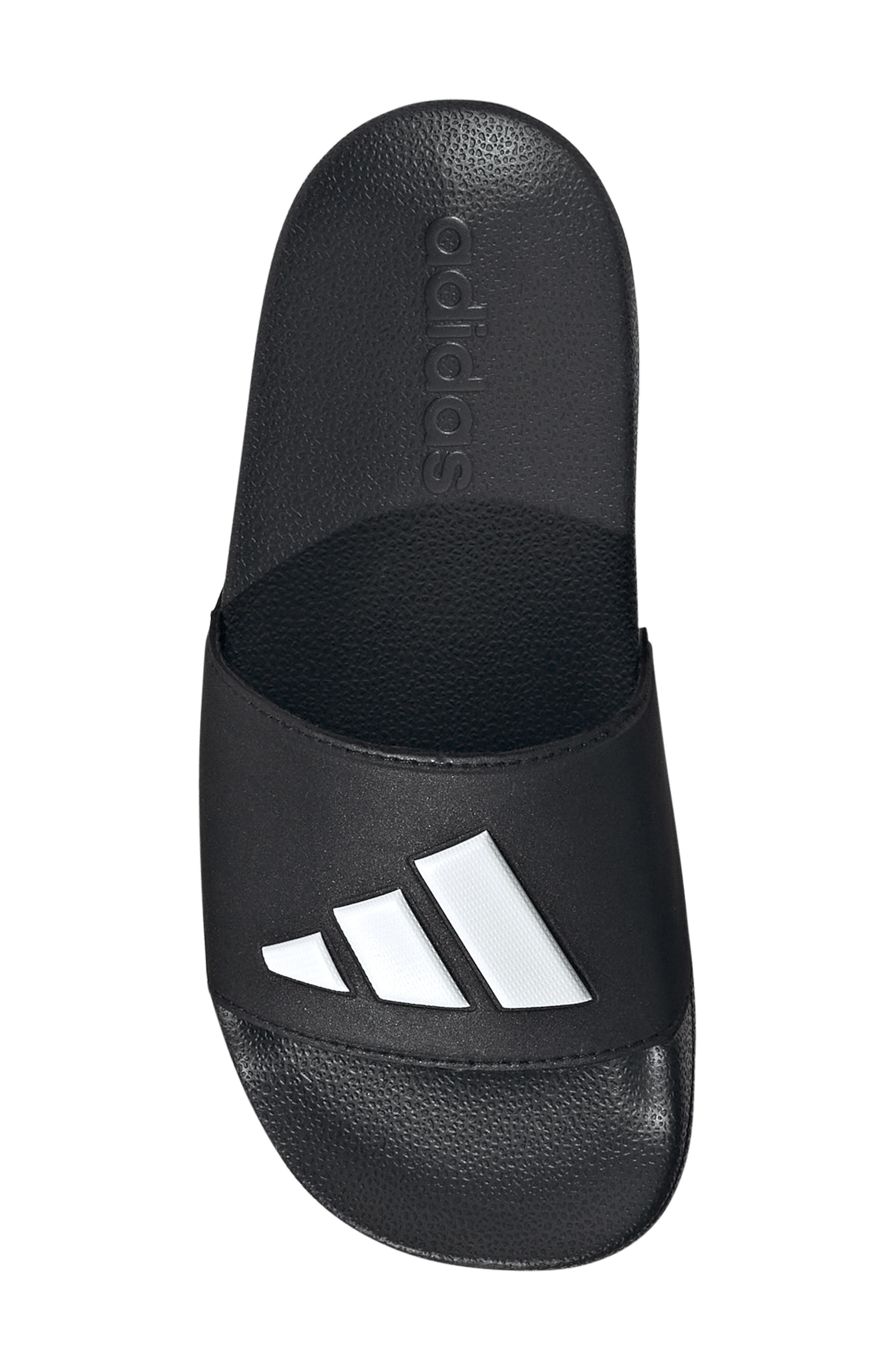 Kids' Adilette Slide Sandal, Alternate, color, CORE BLACK/ FOOTWEAR WHITE
