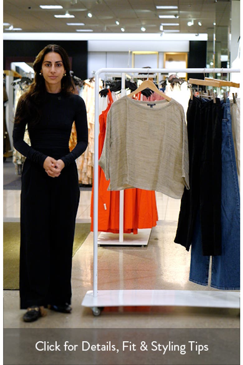 Bateau Neck Organic Linen Blend Top video
