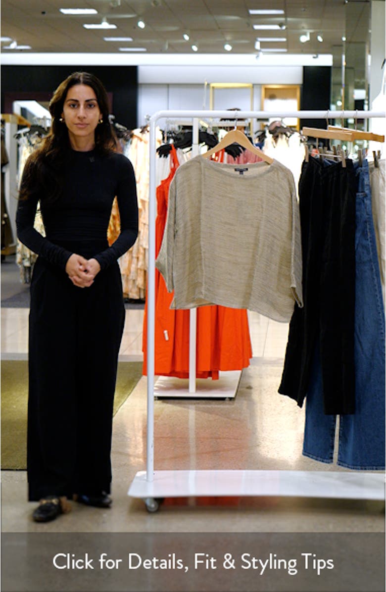 Bateau Neck Organic Linen Blend Top, sales video thumbnail