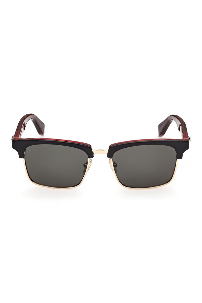 55mm Brownline Sunglasses, Main, color, BLACK PALE GOLD / SMOKE