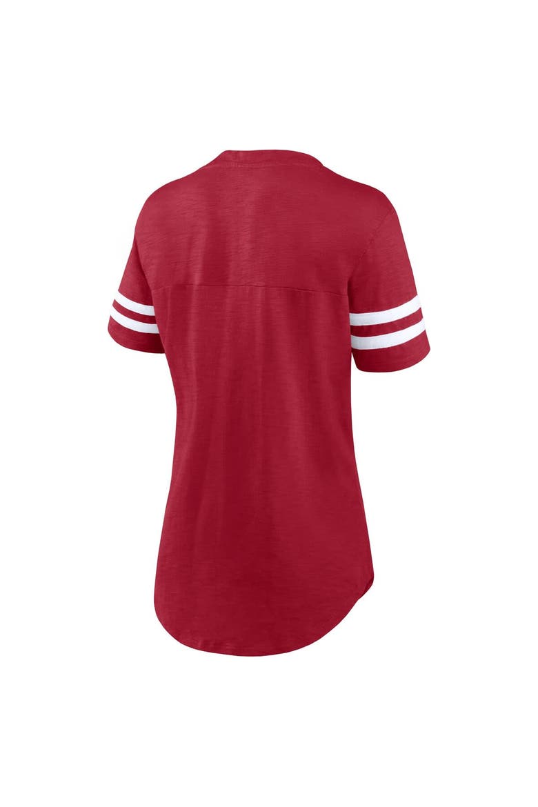 Women's Fanatics Branded Red Tampa Bay Buccaneers Speed Tested V-Neck T-Shirt, Alternate, color, Red