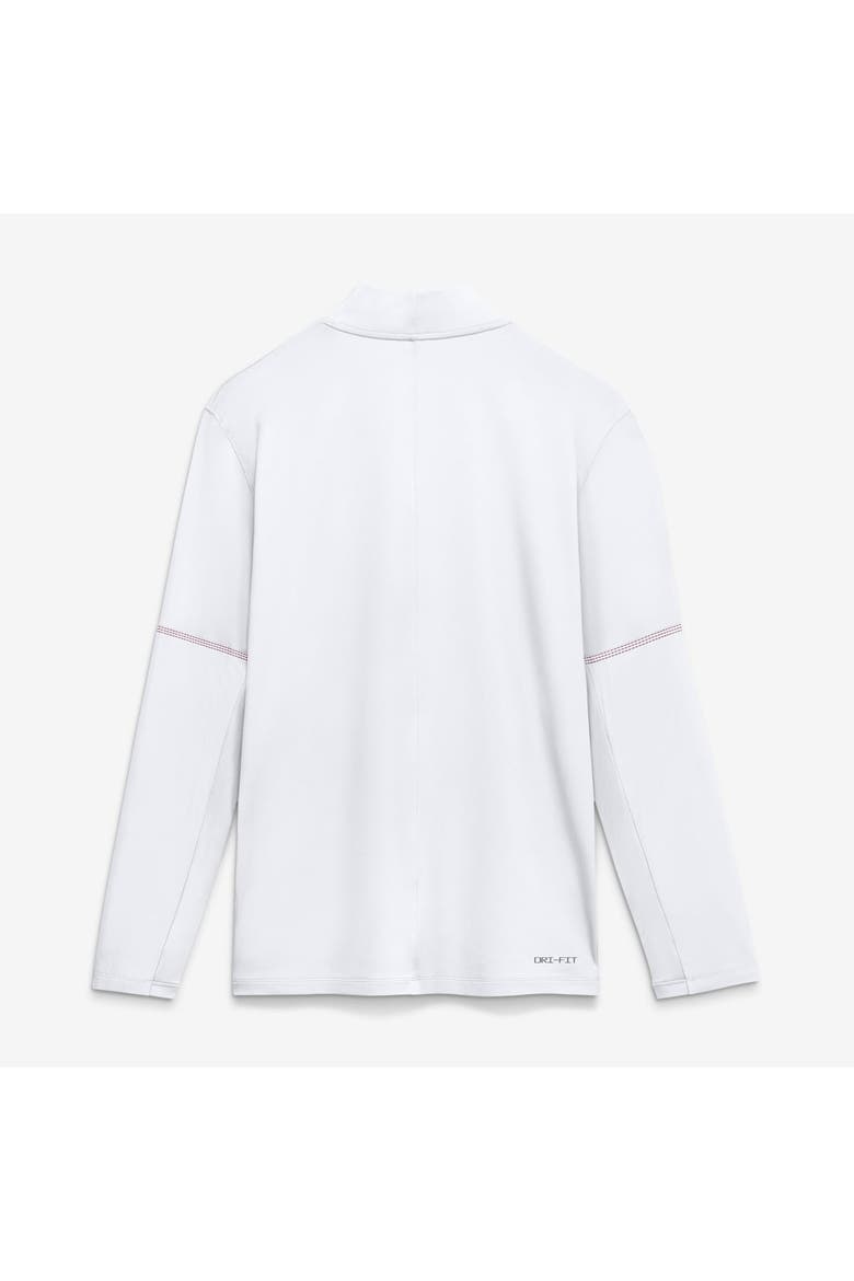 Men's Nike White Alabama Crimson Tide 2026 Sideline Midweight Half-Zip Dri-FIT Pullover, Alternate, color, White