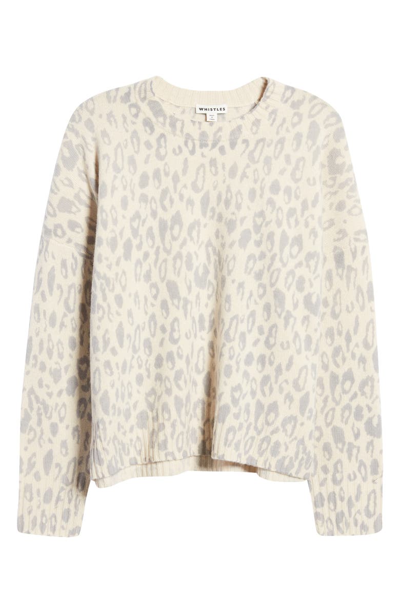 Whistles Freida Animal Pattern Merino Wool Sweater, Alternate, color, 
