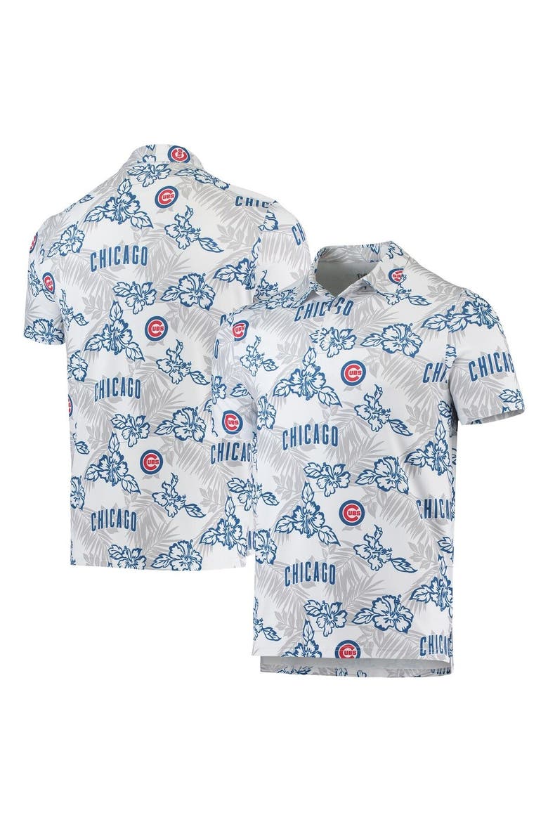 Men's Reyn Spooner White Chicago Cubs Performance Polo, Main, color, White