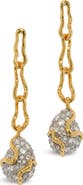 Alexis Bittar Solanales Crystal Pavé Pebble Drop Earrings