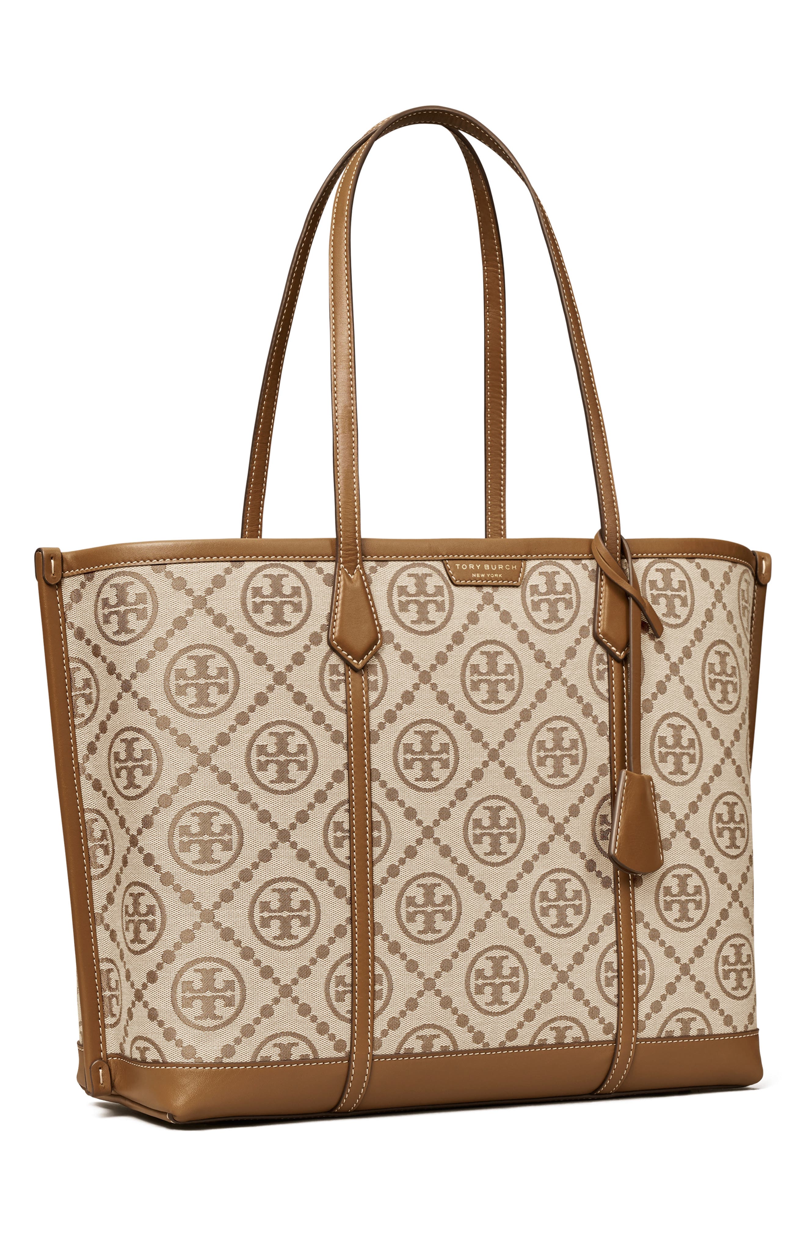 Tory Burch Perry T Monogram Jacquard Triple Tote, Alternate, color, 