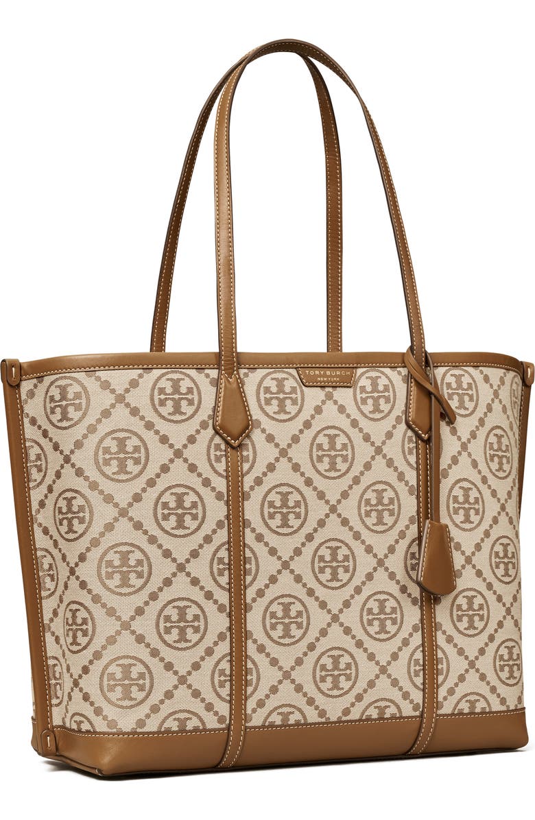 Tory Burch Perry T Monogram Jacquard Triple Tote, Alternate, color,