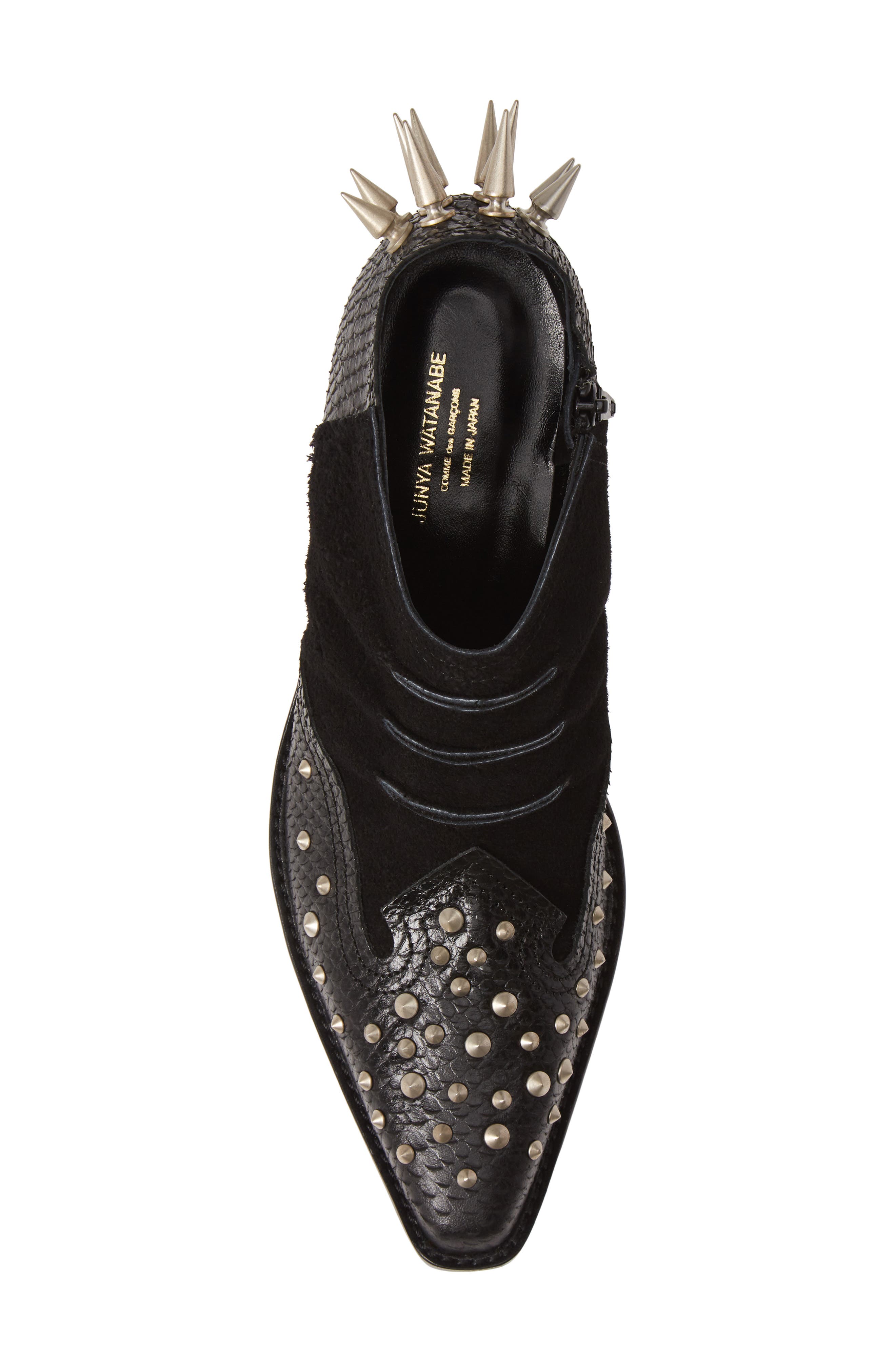 Ankle Cowboy Boot, Alternate, color, BLACK