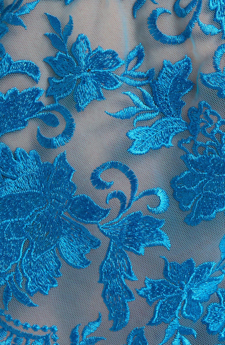 KILO BRAVA Embroidered Mesh Tap Boyshorts, Alternate, color, Blue