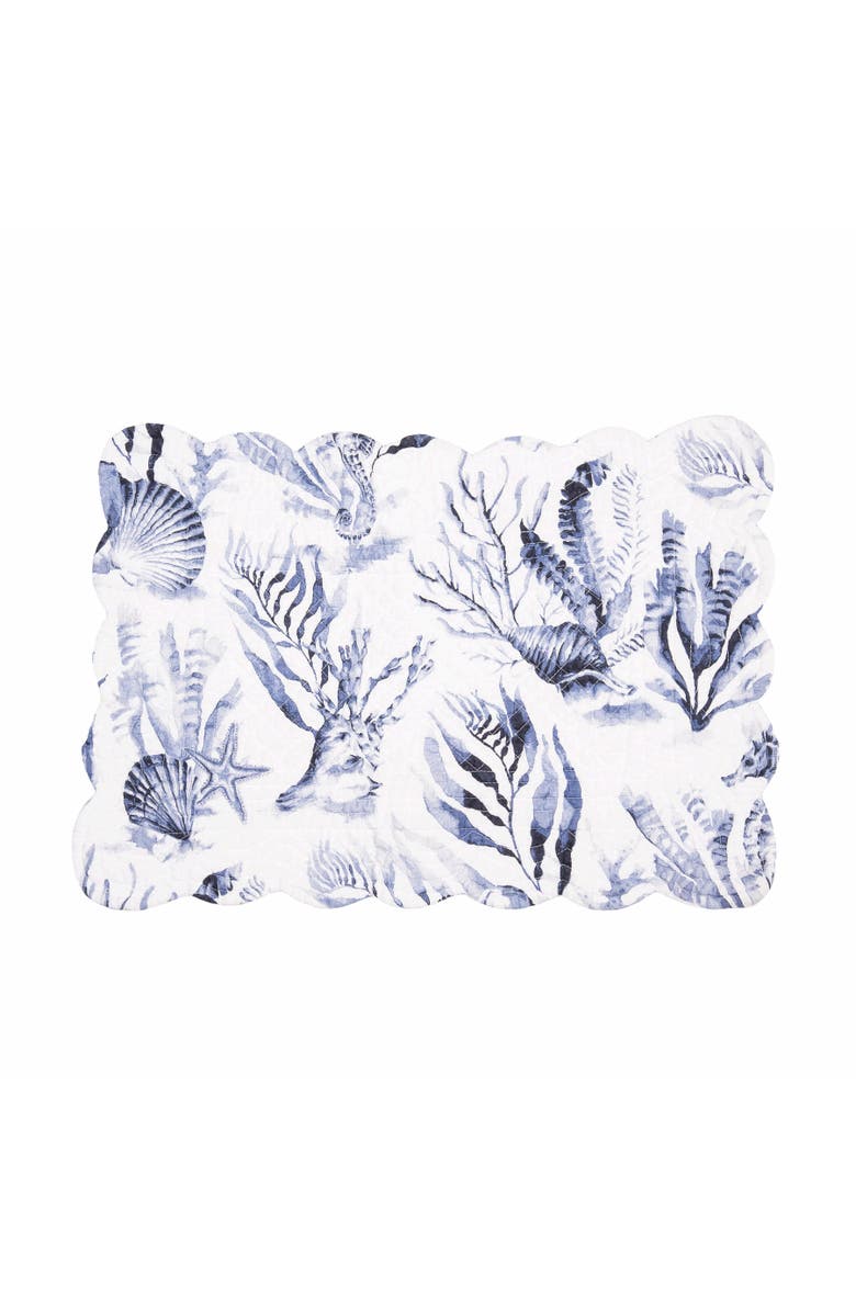 C&F Home Midnight Lagoon Placemats Set of 6, 13" x 19", Alternate, color, Blue