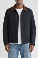 Bagatelle Faux Suede Collar Cotton Canvas Jacket