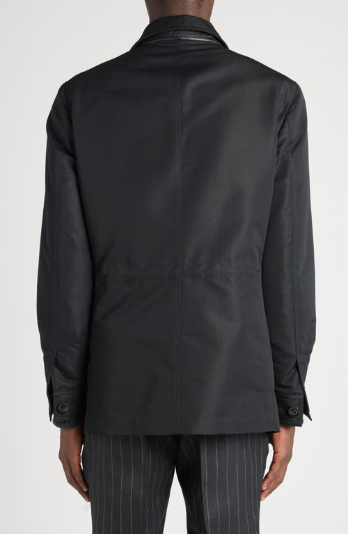 Tom Ford Cotton Blend Field Jacket In Black