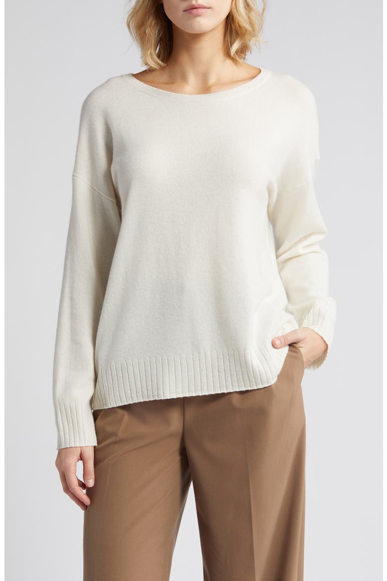 Cashmere Boyfriend Sweater, Main, color, IVORY