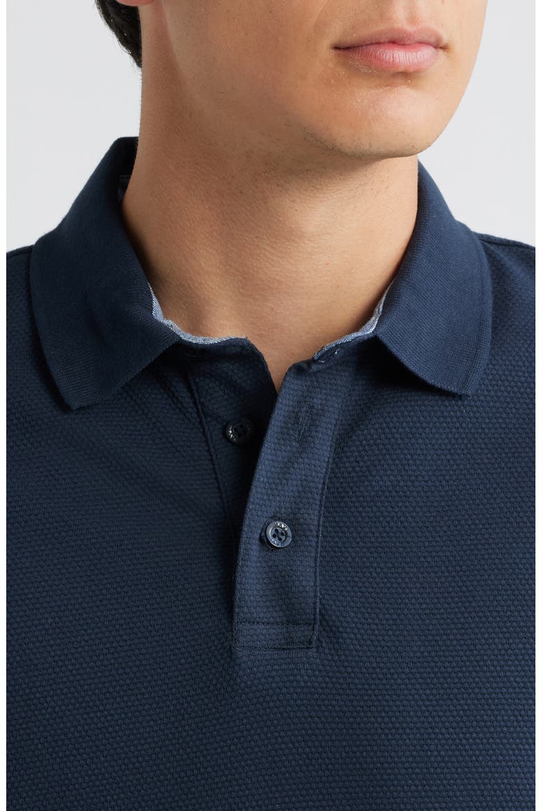 Stretch Cotton Polo, Alternate, color, OUTER SPACE