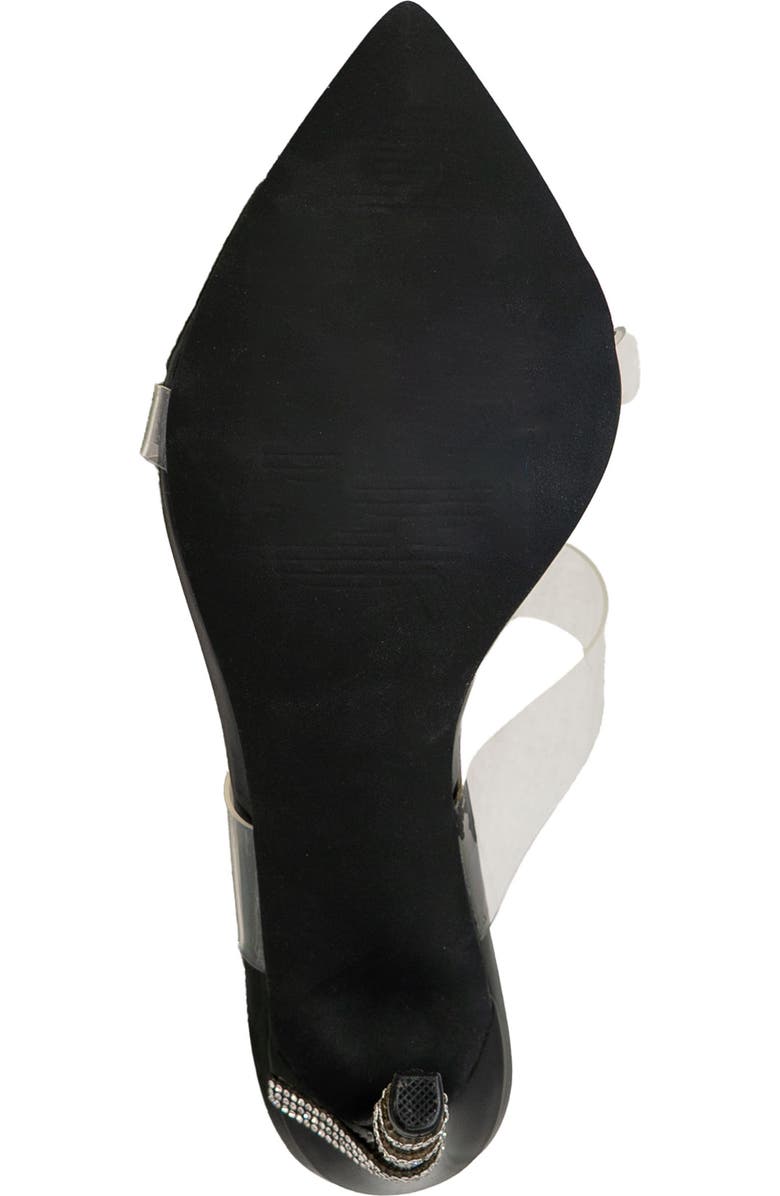 CHASE AND CHLOE Rhinestone Stiletto Mule Sandal, Alternate, color, Black